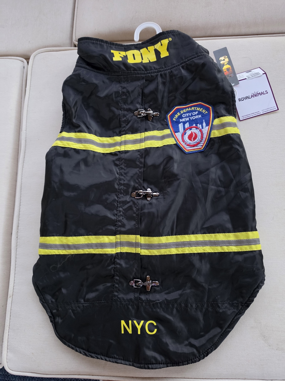 FDNY Black & Yellow Dog Firefighter Costume